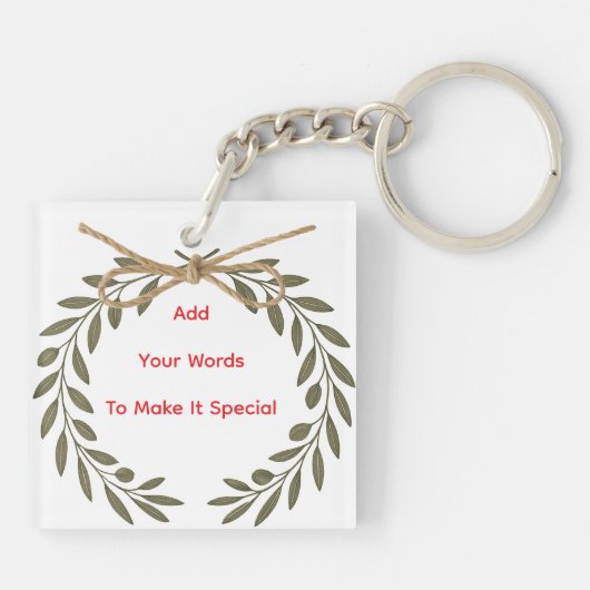 Personalized “Best Wishes” Acrylic Keychain (Achterkant)