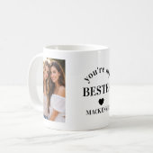 Personalized Bestea (bestie + tea) text 2 photos Koffiemok (Voorkant links)