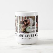 Personalized Bestea (bestie + tea) text 3 photos Koffiemok (Center)