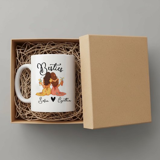 Personalized besties mug koffiemok