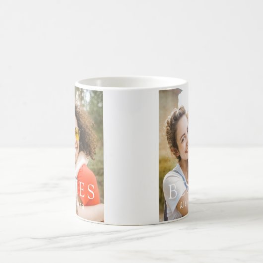 Personalized Besties Mug with Names and Photo Koffiemok (Center)