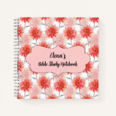 Personalized Bible Study Notebook with Watercolor  Notitieboek (Voorkant)