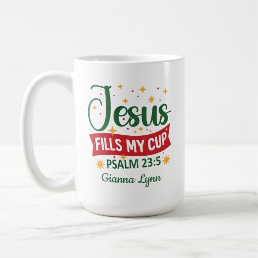 Personalized Bible Verse Christmas Koffiemok (Links)