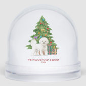 Personalized Bichon Frise Dog Christmas Sneeuwbol (Voorkant)
