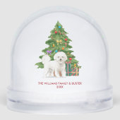 Personalized Bichon Frise Dog Christmas Sneeuwbol (Achterkant)