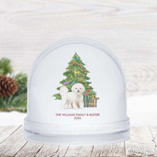 Personalized Bichon Frise Dog Christmas Sneeuwbol
