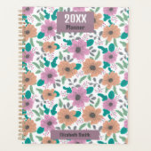 Personalized Big Bright Flowers Pattern 20XX Planner (Voorkant)
