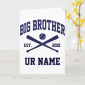 Personalized Big Brother Baseball T Shirt  Kaart (Gele Bloem)