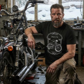 Personalized Biker Dad Christmas Gift Tee T-shirt