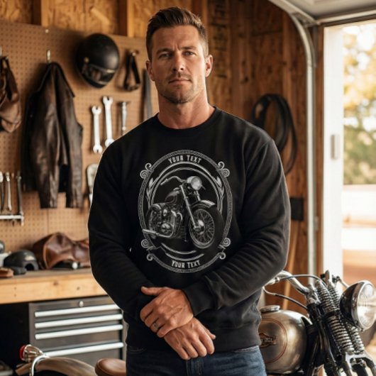 Personalized Biker Winter Sweatshirt Gift