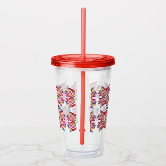 Personalized Bingo Tumbler Acryl Drinkbeker (Rechts)