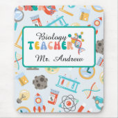 Personalized biology teacher, science teachers day muismat (Voorkant)