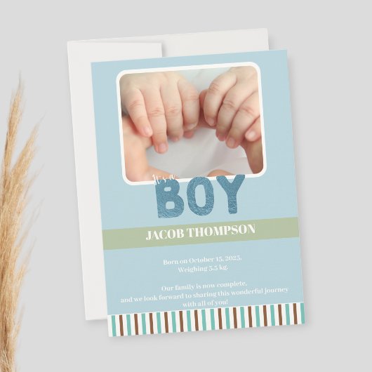 Personalized Birth Announcement Card Kaart