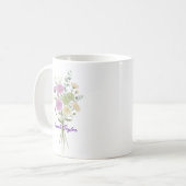 Personalized Birth Flower Chrysanthemum Custom Koffiemok (Voorkant links)