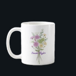 Personalized Birth Flower Chrysanthemum Custom Koffiemok<br><div class="desc">Celebrate a special connection with our Watercolor Birth Flower Personalized Mug. Featuring a floral illustration that represents the unique beauty of their birth month, this mug blends artistic flair with everyday functionality. The soft, ethereal watercolor textures pop against the crisp ceramic, creating a piece that feels more like a work...</div>