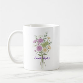 Personalized Birth Flower Chrysanthemum Custom Koffiemok