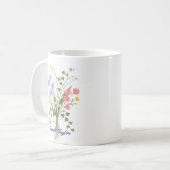Personalized Birth Flower Lily of The Valley Koffiemok (Voorkant links)