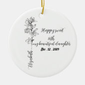 Personalized Birth Month Flower sweet 16 birthday  Keramisch Ornament (Voorkant)
