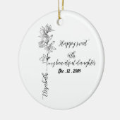Personalized Birth Month Flower sweet 16 birthday  Keramisch Ornament (Links)
