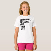 Personalized Birthday 10th 12th 14th Birthday Gift T-shirt (Voorkant volledig)