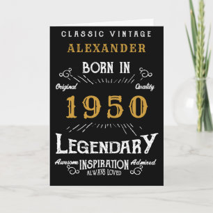 Personalized Birthday 1950 Add Your Name Legendary Kaart
