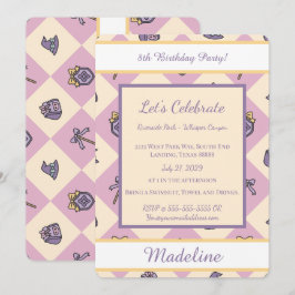 Personalized Birthday Academy Wizard School Pink Kaart