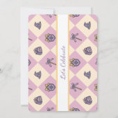 Personalized Birthday Academy Wizard School Pink Kaart (Achterkant)