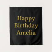 Personalized Birthday Banner Custom Name Flag Wall Wandkleed (Voorkant)