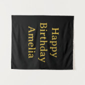 Personalized Birthday Banner Custom Name Flag Wall Wandkleed (Voorkant (horizontaal))