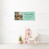 Personalized birthday banner with turtles (Insitu)