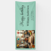 Personalized birthday banner with turtles (Verticaal)