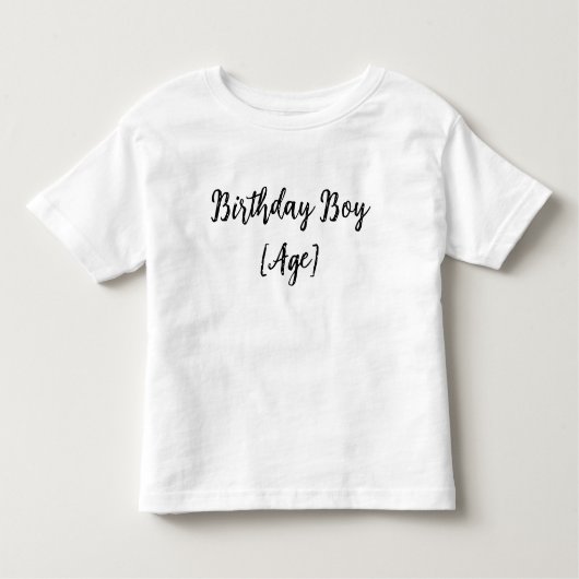 Personalized Birthday Boy Toddler – Custom Age Kinder Shirts (Voorkant)