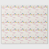 Personalized Birthday Cakes & Doodle Confetti Cadeaupapier (Vlak)