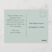 Personalized Birthday Card for Mom Briefkaart (Achterkant)