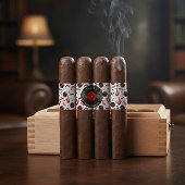 Personalized Birthday Cigar Wraps with Music Vinyl Etiket