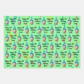 Personalized Birthday Gift Wrap, Custom Age Name  Inpakpapier Vel (Voorkant 3)
