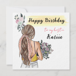 PERSONALIZED Birthday Kaart voor Bestie vriend