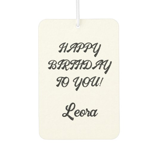 Personalized Birthday Message Gift Luchtverfrisser (Voorkant)