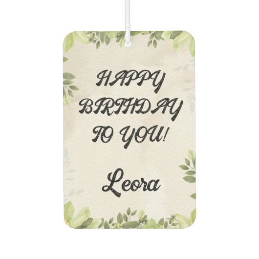 Personalized Birthday Message Gift Luchtverfrisser (Voorkant)
