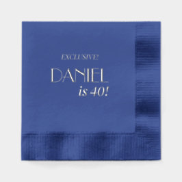 Personalized Birthday Modern Foil Stamped Napkins Folie Servetten
