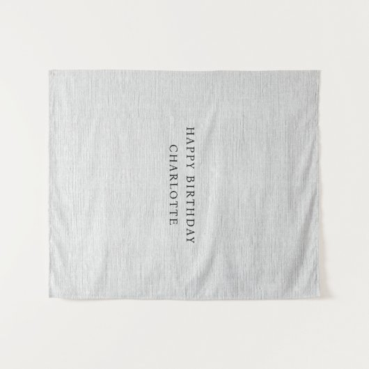 Personalized Birthday Name Flag Fabric Banner Wandkleed (Voorkant (horizontaal))