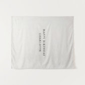 Personalized Birthday Name Flag Fabric Banner Wandkleed (Voorkant (horizontaal))