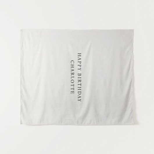 Personalized Birthday Name Flag Fabric Banner Wandkleed (Voorkant (horizontaal))