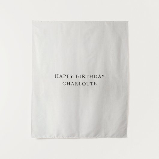 Personalized Birthday Name Flag Fabric Banner Wandkleed (Voorkant)