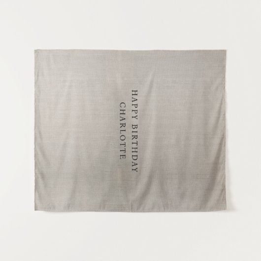 Personalized Birthday Name Flag Fabric Banner Wandkleed (Voorkant (horizontaal))