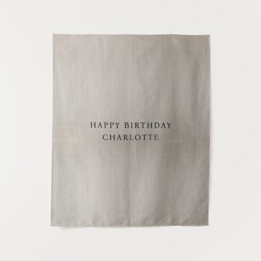 Personalized Birthday Name Flag Fabric Banner Wandkleed (Voorkant)