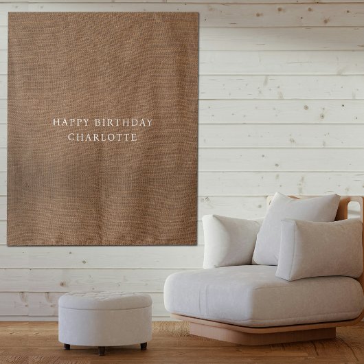 Personalized Birthday Name Flag Fabric Banner Wandkleed