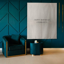 Personalized Birthday Name Flag Fabric Banner Wandkleed