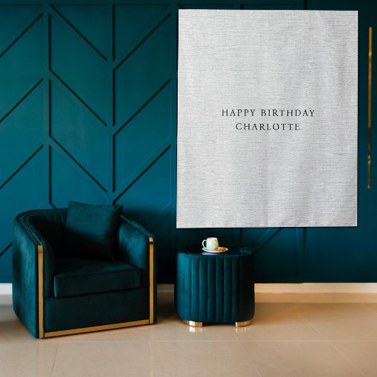 Personalized Birthday Name Flag Fabric Banner Wandkleed
