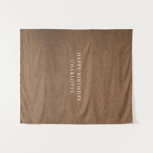 Personalized Birthday Name Flag Fabric Banner Wandkleed (Voorkant (horizontaal))